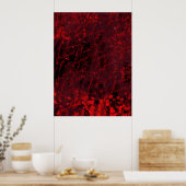 Romantische rode abstracte wandkunstposter poster (Keuken)