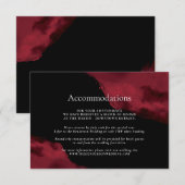 Romantische Rode Aquarel Accommodaties Informatiekaartje (Voorkant / Achterkant)