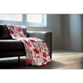 Romantische rode bloem deken