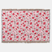 Romantische rode bloem deken (Voorkant)