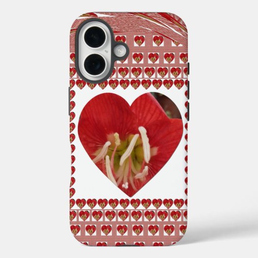 Romantische rode bloem hart ontwerp 4 speciale mom Case-Mate iPhone case (Achterkant)