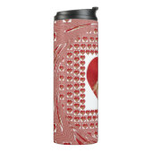 Romantische rode bloem hart ontwerp 4 speciale mom thermosbeker (Gedraaid links)