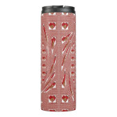 Romantische rode bloem hart ontwerp 4 speciale mom thermosbeker (Achterkant)