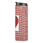 Romantische rode bloem hart ontwerp 4 speciale mom thermosbeker (Geroteerd rechts)