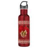 Romantische rode bloem hart ontwerp 4 speciale mom waterfles  (Voorkant)