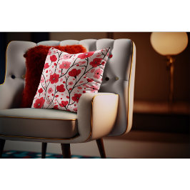 Romantische rode bloem kussen