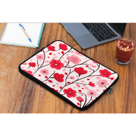 Romantische rode bloem laptop sleeve