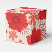 Romantische rode bloemen bruiloft bedankdoosjes (Voorkant Zijde)