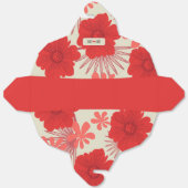 Romantische rode bloemen bruiloft bedankdoosjes (Ongevouwen)