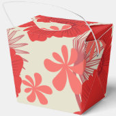 Romantische rode bloemen bruiloft bedankdoosjes (Achterkant)