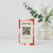 Romantische rode bloemen bruiloft informatiekaartje (Staand voorkant)