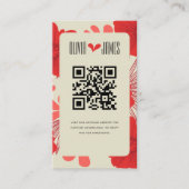 Romantische rode bloemen bruiloft informatiekaartje (Voorkant)