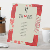 Romantische rode bloemen bruiloft reclamebord met voetstuk (Insitu)