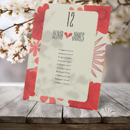 Romantische rode bloemen bruiloft reclamebord met voetstuk