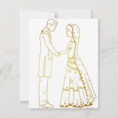 Romantische rode bloemen bruiloft uitnodiging (Achterkant)