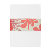 Romantische rode bloemen bruiloft uitnodigingen wikkel (Achterkant Voorbeeld)