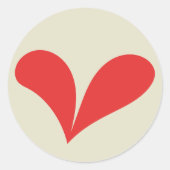 Romantische Rode Bloemen Huwelijk Hart Ronde Sticker (Voorkant)