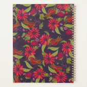 Romantische rode bloemige tulpen rozentuin bruilof planner (Achterkant)