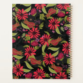 Romantische rode bloemige tulpen rozentuin bruilof planner (Achterkant)