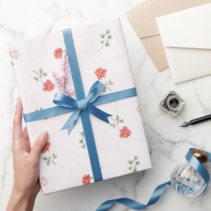 Romantische Rode Blos Rode Rozen Liefde Cadeaupapier