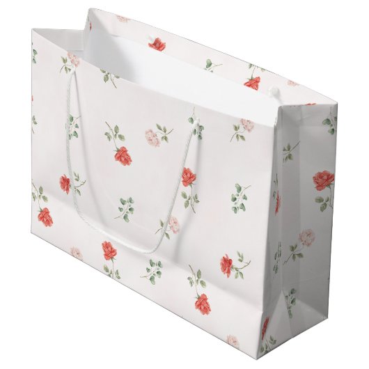 Romantische Rode Blos Rode Rozen Liefde Groot Cadeauzakje (Voorkant Gekanteld)
