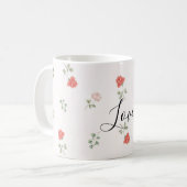 Romantische Rode Blos Rode Rozen Liefde Koffiemok (Voorkant links)