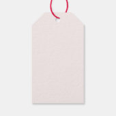 Romantische rode blush roze rozen bruiloft cadeaulabel (Achterkant)