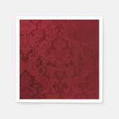 Romantische  rode Damask Servetten (Voorkant)