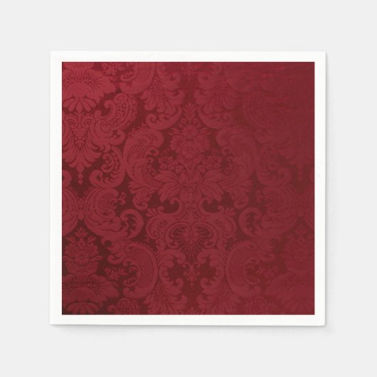 Romantische  rode Damask Servetten (Voorkant)
