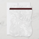 Romantische rode diamant boog & damast zoet 16 kaart (Achterkant)