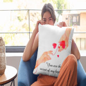 "Romantische rode draad van het lot handen en hart Kussen