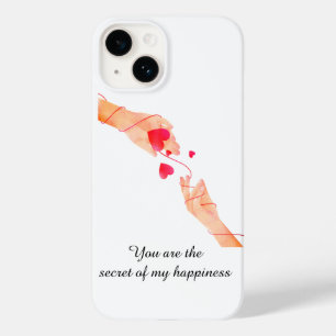 Romantische rode draad van het lot handen en harte Case-Mate iPhone 14 hoesje