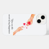 Romantische rode draad van het lot handen en harte Case-Mate iPhone case (Achterkant (horizontaal))