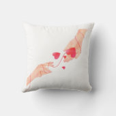 Romantische rode draad van het lot handen en harte kussen (Achterkant)