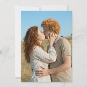 Romantische Rode en Beige Foto Kaart