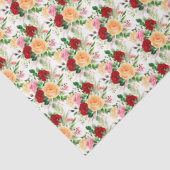 Romantische rode en oranje rozen  tissuepapier (Detail)