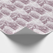 Romantische  Rode Franse Toile de Jouy Cupids Cadeaupapier (Hoek)