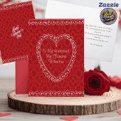 Romantische Rode Hart Echtgenoot Valentijnsdag Kaart
