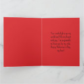 Romantische rode hart foto met aangepaste tekst ge kaart (Binnen)