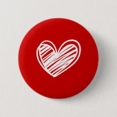 Romantische Rode Hart Speld Ronde Button 5,7 Cm (Voorkant)