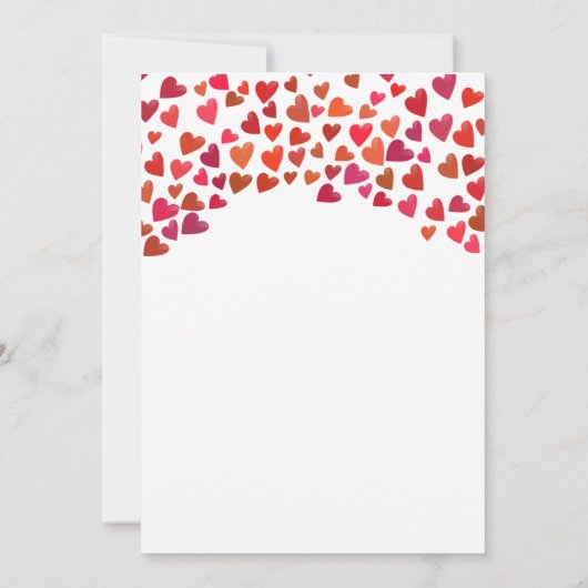 Romantische Rode Harten Valentijnsdag Fotokaart Kaart (Achterkant)