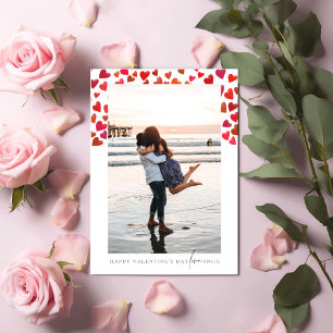 Romantische Rode Harten Valentijnsdag Fotokaart Kaart