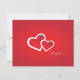 Romantische rode harten: voor u Briefkaart ontwerp