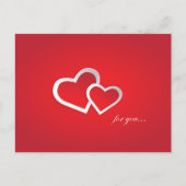 Romantische rode harten: voor u Briefkaart ontwerp (Voorkant)
