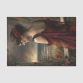 Romantische Rode Jurk Kust Decoupage Tissuepapier (Voorkant)
