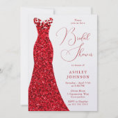 Romantische rode jurk Vrijgezellenfeest Kaart (Voorkant)