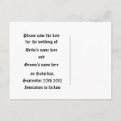 Romantische rode liefde hart gotische middeleeuwse aankondigingskaart (Achterkant)