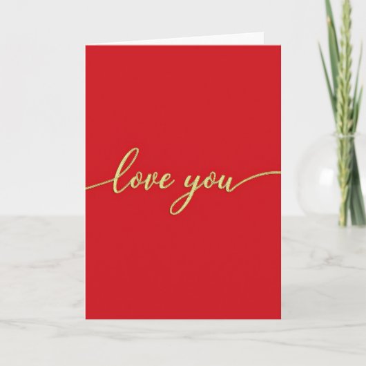 Romantische Rode Liefde Kaart (Voorkant)