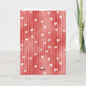 Romantische rode liefdesharten  kaart (Achterkant)