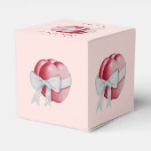 Romantische rode liefdesharten voor valentijnen bedankdoosjes (Achterkant)